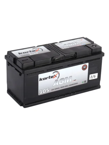 Аккумулятор KORTEX AGM 105Ач обратная полярность