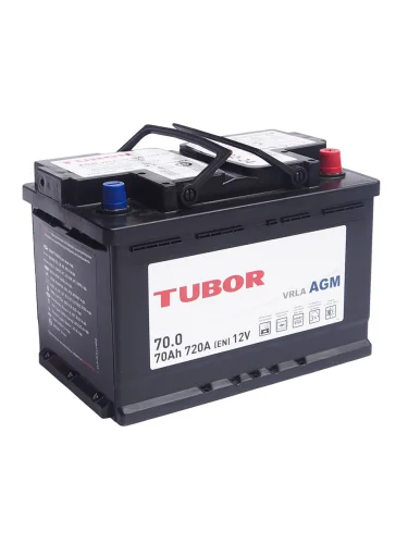 Аккумулятор TUBOR AGM 70Ач обратная полярность