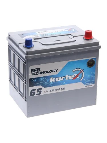 Аккумулятор KORTEX EFB ASIA 65Ач обратная полярность