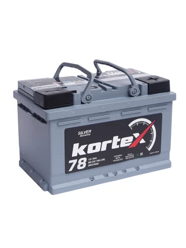 Аккумулятор KORTEX SILVER Dynamic 78Ач обратная полярность, низкий