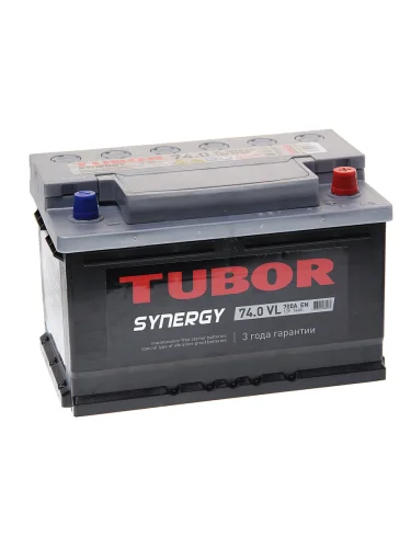 Аккумулятор TUBOR Synergy 74Ач обратная полярность,низкий