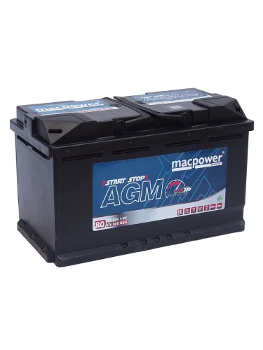 Аккумулятор MACPOWER AGM 80Ач обратная полярность