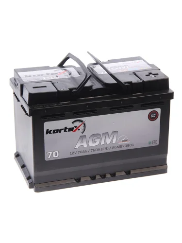 Аккумулятор KORTEX AGM 70Ач обратная полярность