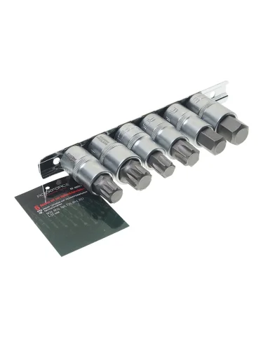 Набор бит-головок SPLINE M14-M16 TORX T60-T70 HEX H14-H17 L=55мм 6 предм. на планкеROCKFORCE