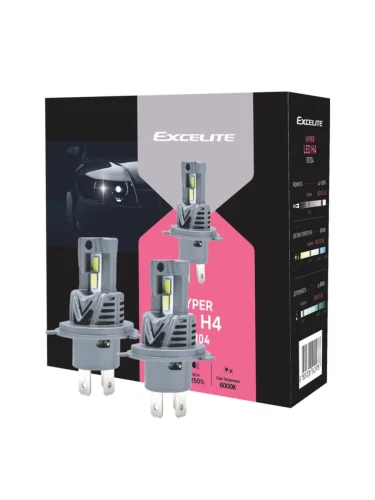 Лампа светодиодная 1224V H4 P43t +250% 6000K (2шт.) Led Cool White Hyper EXCELITE