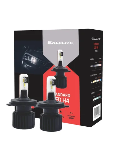Лампа светодиодная 1224V H4 P43t +250% 6000K (2шт.) Led Cool White Standart EXCELITE