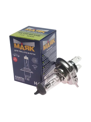 Лампа 12V H4 6055W P43t МАЯК