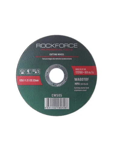Круг отрезной по металлу 125x1.2x22.23мм ROCKFORCE