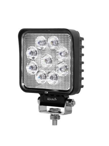 Фара рабочего света квадратная 100x100x45мм 27Вт (9 светодиодов) IP68 Spot LIGHTSAPOLLO