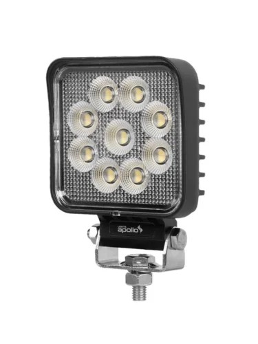 Фара рабочего света квадратная 100x100x45мм 36Вт (9 светодиодов) IP68 Flood LIGHTSAPOLLO