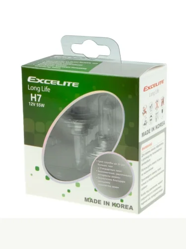 Лампа 12V H7 55W PX26d до 3200K (2шт.) Long Life EXCELITE