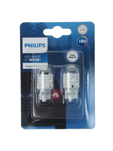 Лампа светодиодная 12V W21W W3x16d 6000K блистер (2шт.) LED White Ultinon Pro3000 PHILIPS