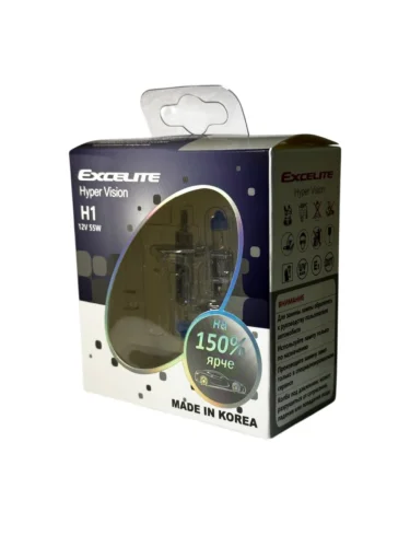 Лампа 12V H1 55W P14.5s +150% до 3600K (2шт.) Hyper Vision EXCELITE