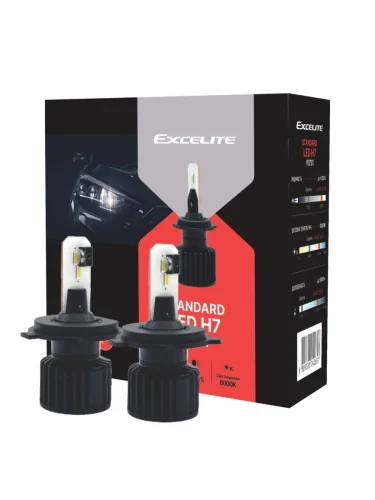 Лампа светодиодная 1224V H7 PX26d +250% 6000K (2шт.) Led Cool White Standart EXCELITE