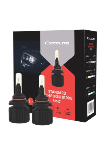 Лампа светодиодная 1224V HB3HB4 P2022d +250% 6000K (2шт.) Led Cool White Standart EXCELITE